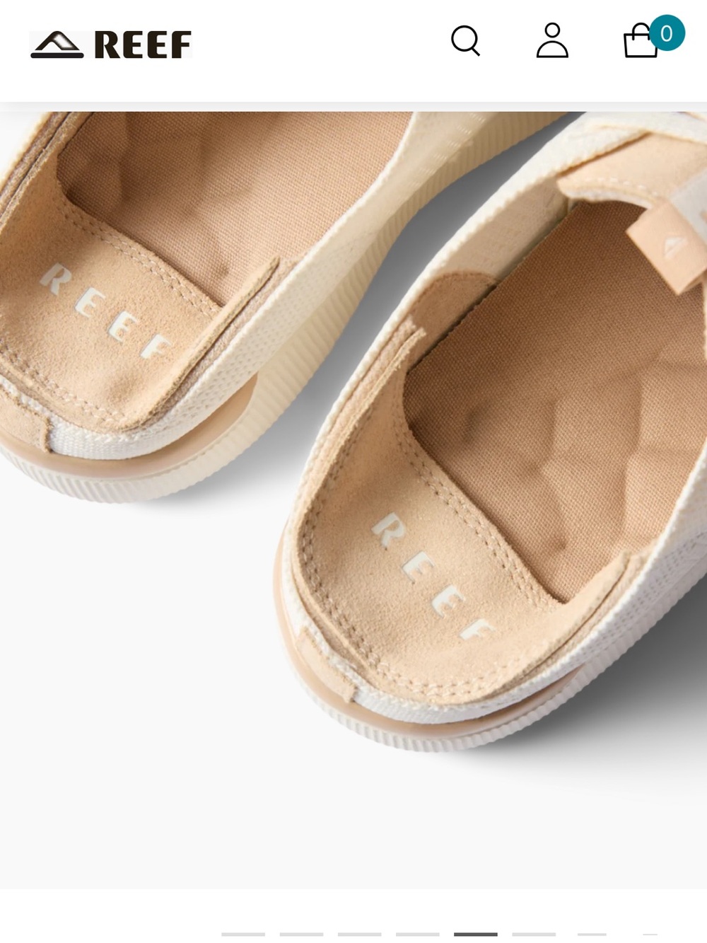 Reef Women’s Cream Knit Lace-Up Sneakers - Picture 3 of 11
